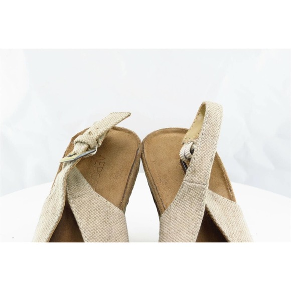 Aerosoles‎ Women Sz 6 M Brown Wedge Fabric Shoes Air Plush - Picture 3 of 7